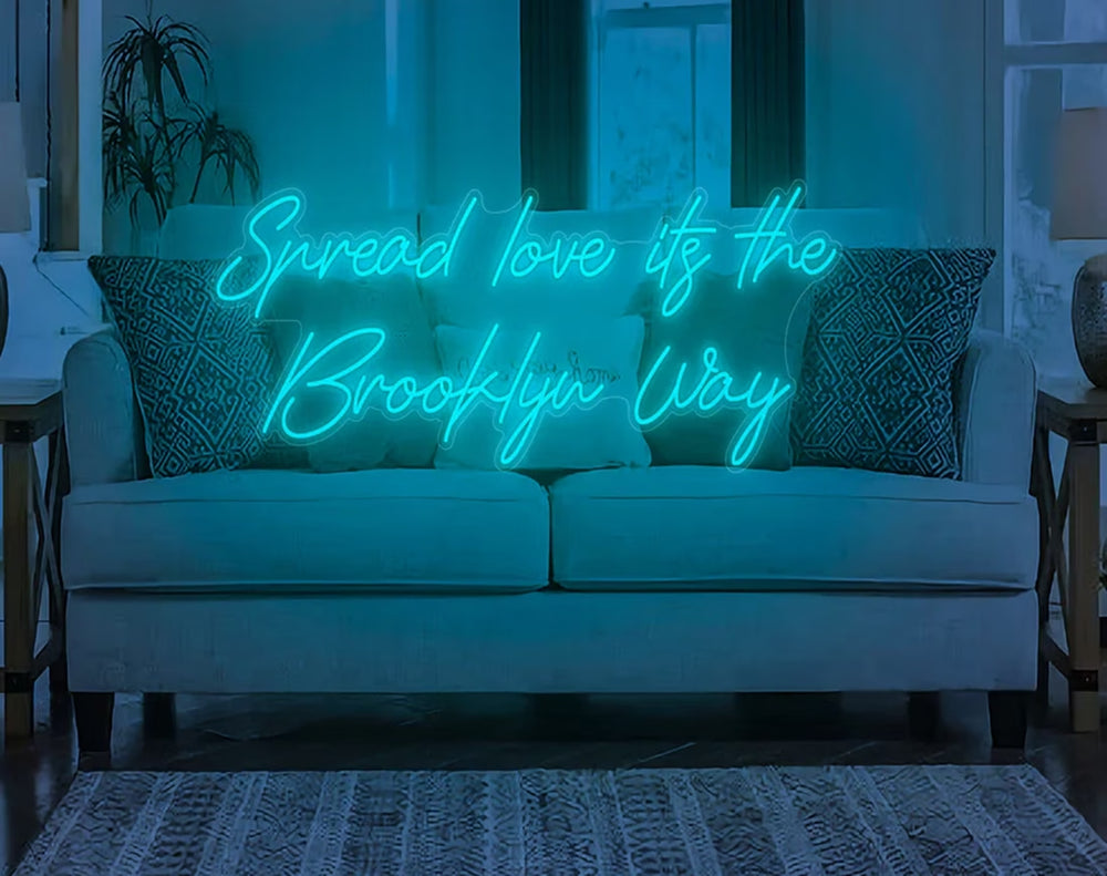 Spread Love It's The Brooklyn Way Valentine's Day Neon Sign by manhattanneons.com – A bold neon tribute to love and Brooklyn.