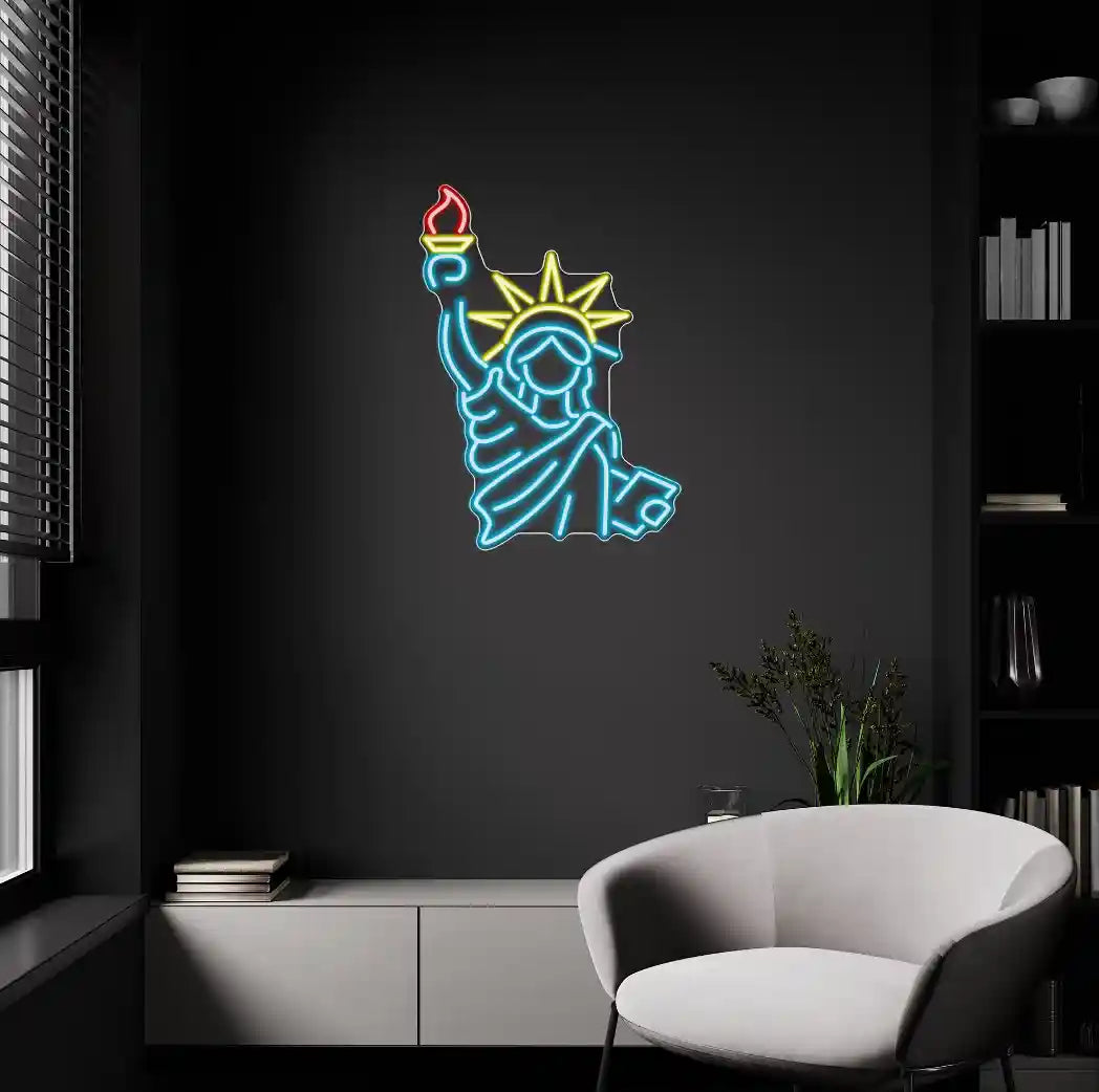 Statue of Liberty Neon Sign | Iconic American Glow - from manhattonneons.com.