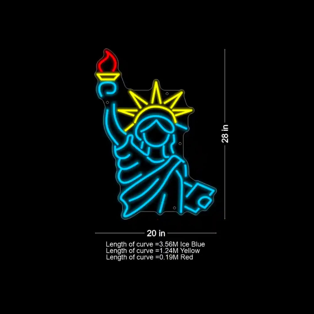 Statue of Liberty Neon Sign | Iconic American Glow - from manhattonneons.com.