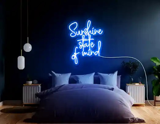 Sun-Shine-State-Of-Mind Trendy Neon Sign, radiating positivity and charm - from manhattonneons.com.