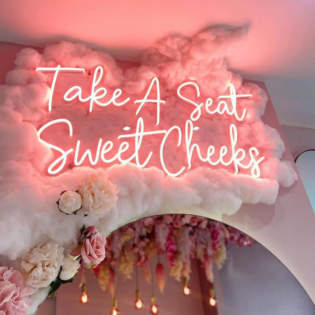 Take a Seat, Sweet Cheeks Neon Sign | Captivating Illumination - from manhattonneons.com.