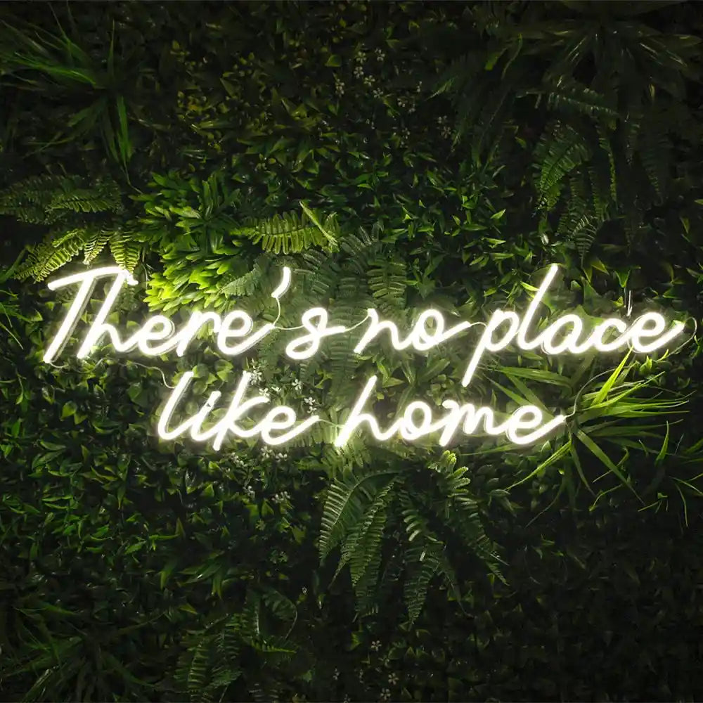 There's No Place Like Home Trendy Neon Sign - ManhattanNeons, illuminating your space with style!
