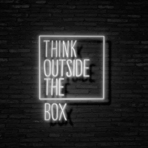 Think Outside the Box Neon Sign ManhattanNeons
