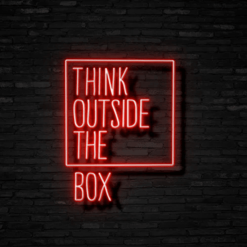 Think Outside the Box Neon Sign ManhattanNeons