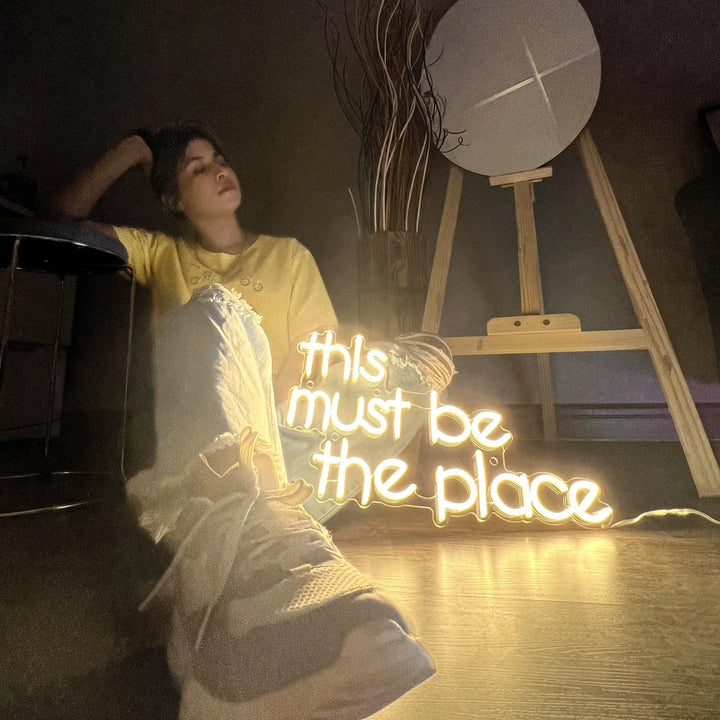 This-Must-Be-the-Place Party Neon Sign - Embrace the Feeling of Belonging - ManhattanNeons.com
