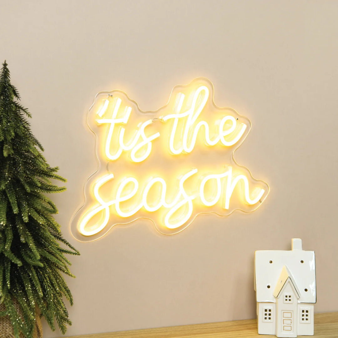 Tis The Season Merry Christmas Neon Sign by manhattanneons.com - Celebrate the season with this festive neon sign.