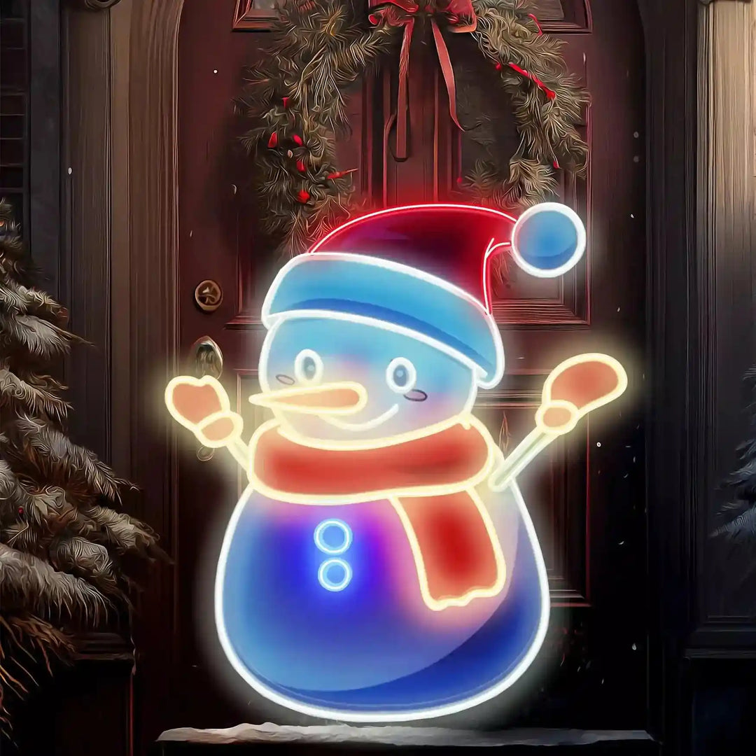 UV Neon Snowman Sign for Christmas ManhattanNeons