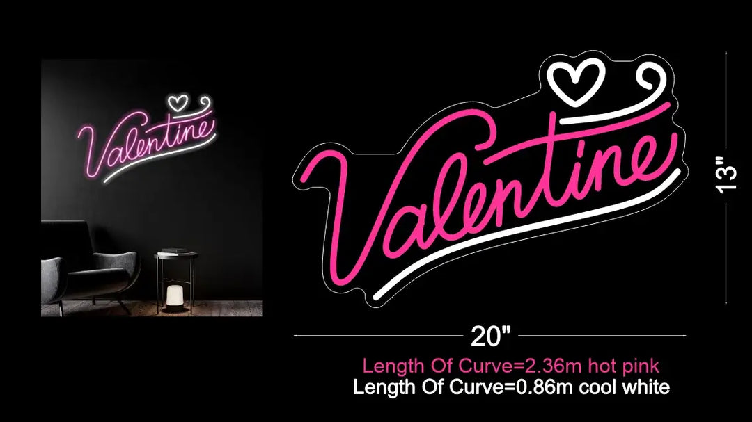 Valentine Heart Neon Sign - Illuminate Your Love-ManhattanNeons