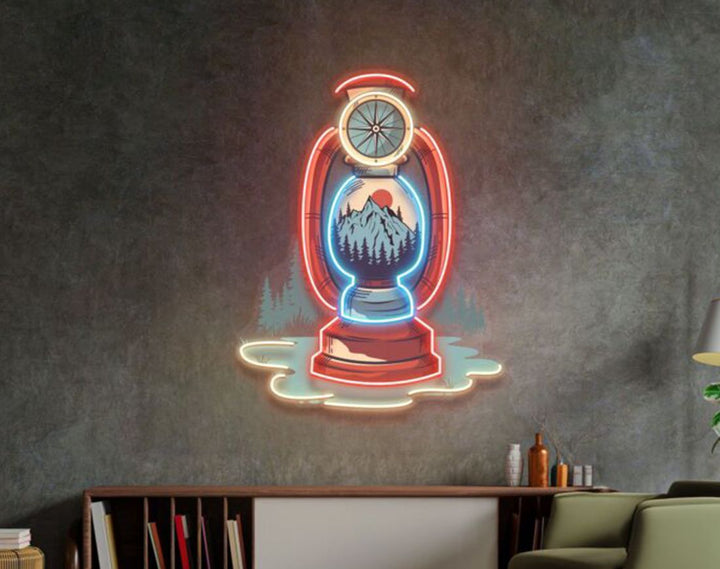 Vintage Lantern LED Neon Sign by manhattanneons.com – Nostalgic charm in radiant style.
