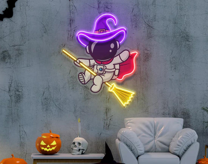 Witch LED Neon Sign by manhattanneons.com - Spooky and magical neon art.