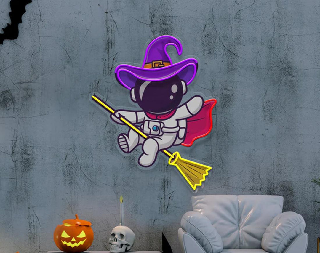 Witch LED Neon Sign by manhattanneons.com - Spooky and magical neon art.