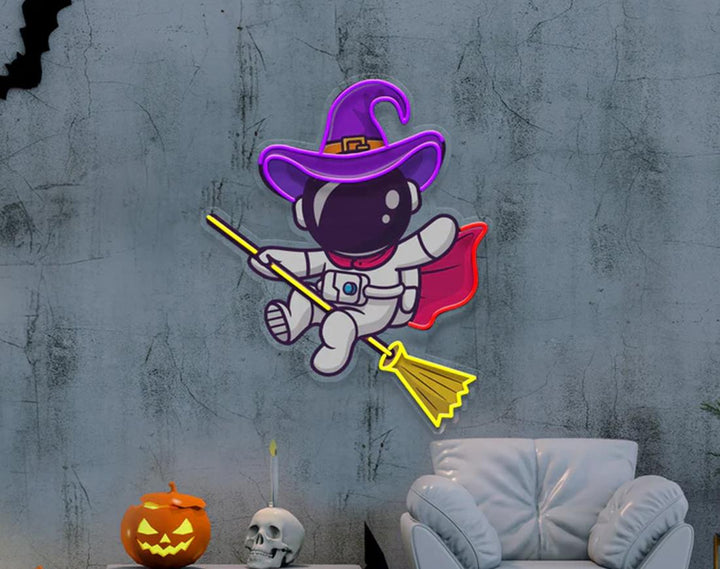 Witch LED Neon Sign by manhattanneons.com - Spooky and magical neon art.