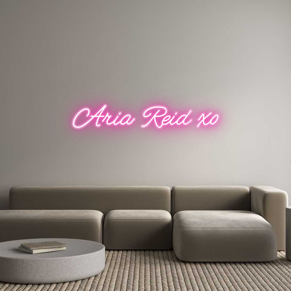 Customized Neon Sign: Aria Reid xo