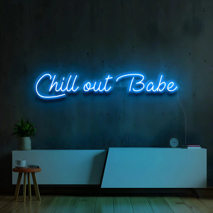 Chill Out Neon Sign - Relax and Unwind with Laid-Back Vibes! - Chill and Lounge in Style - from manhattonneons.com.