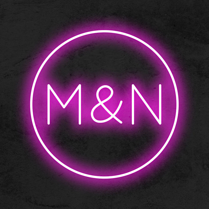 Custom Circles Wedding Neon Sign - A unique and personalized neon sign featuring captivating circles, perfect for adding a touch of style to your wedding decor - from manhattonneons.com