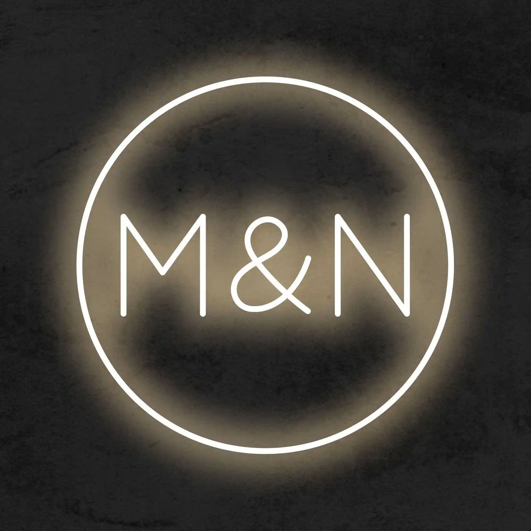 Custom Circles Wedding Neon Sign - A unique and personalized neon sign featuring captivating circles, perfect for adding a touch of style to your wedding decor - from manhattonneons.com