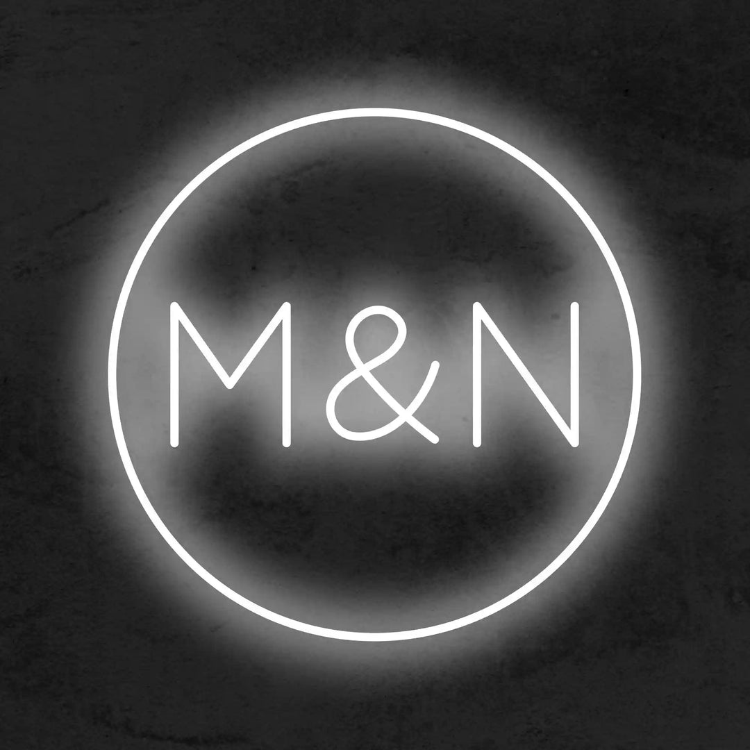 Custom Circles Wedding Neon Sign - A unique and personalized neon sign featuring captivating circles, perfect for adding a touch of style to your wedding decor - from manhattonneons.com