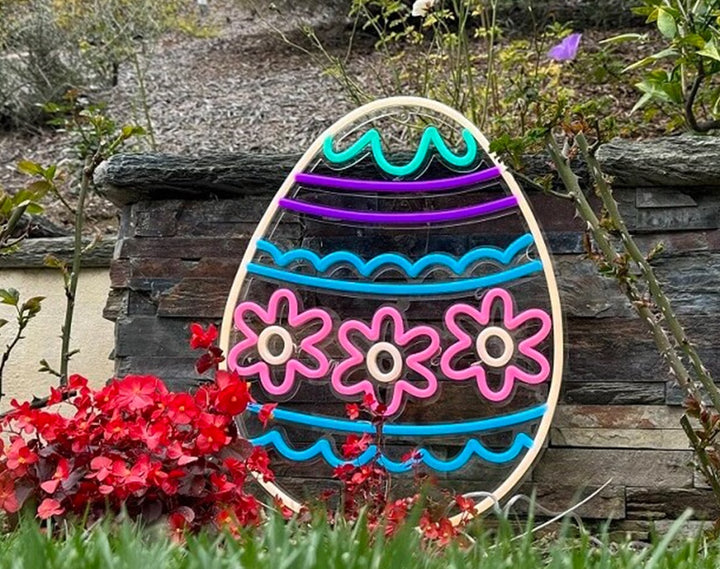 Flower Design Easter Egg Neon Sign by manhattanneons.com – A floral touch to your Easter décor.