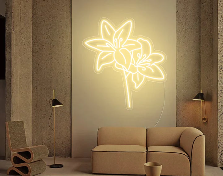 Flower Easter Neon Sign by manhattanneons.com – A floral neon glow for Easter celebrations.