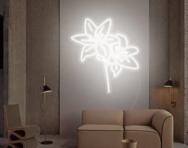 Flower Easter Neon Sign by manhattanneons.com – A floral neon glow for Easter celebrations.