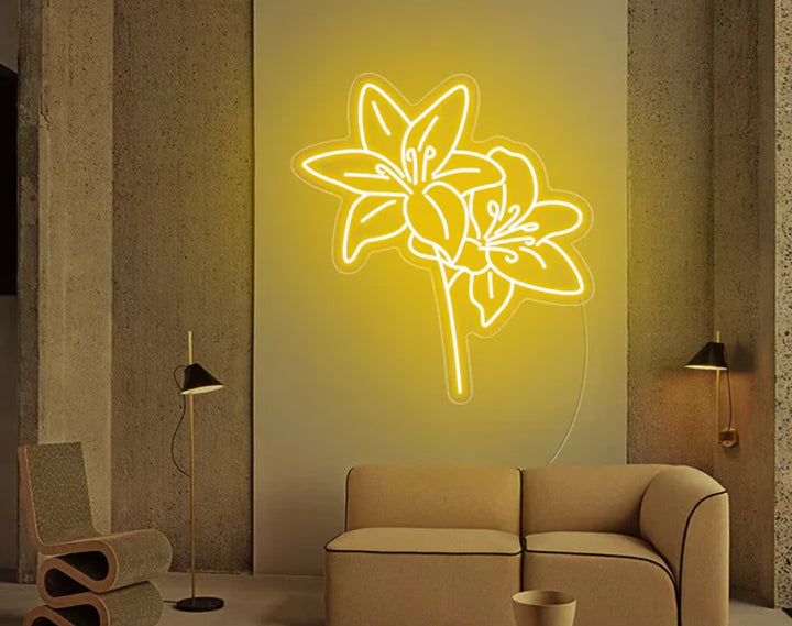 Flower Easter Neon Sign by manhattanneons.com – A floral neon glow for Easter celebrations.