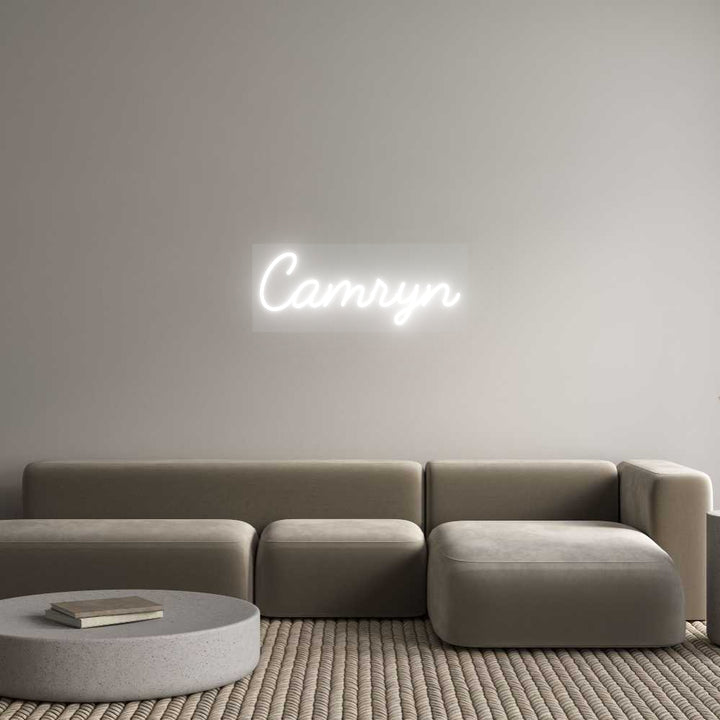 Customized Neon Sign: Camryn