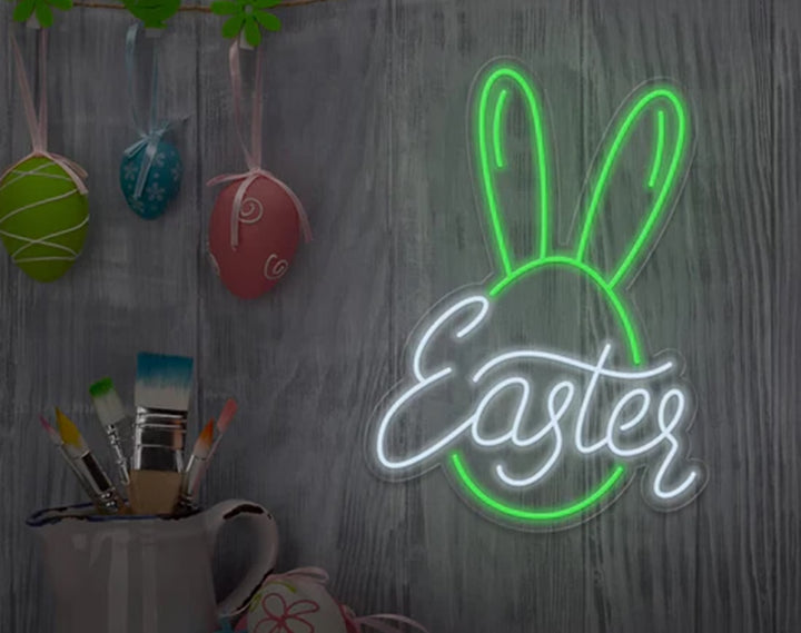 Bunny Easter Neon Sign by manhattanneons.com – A fun and festive addition to your Easter setup.