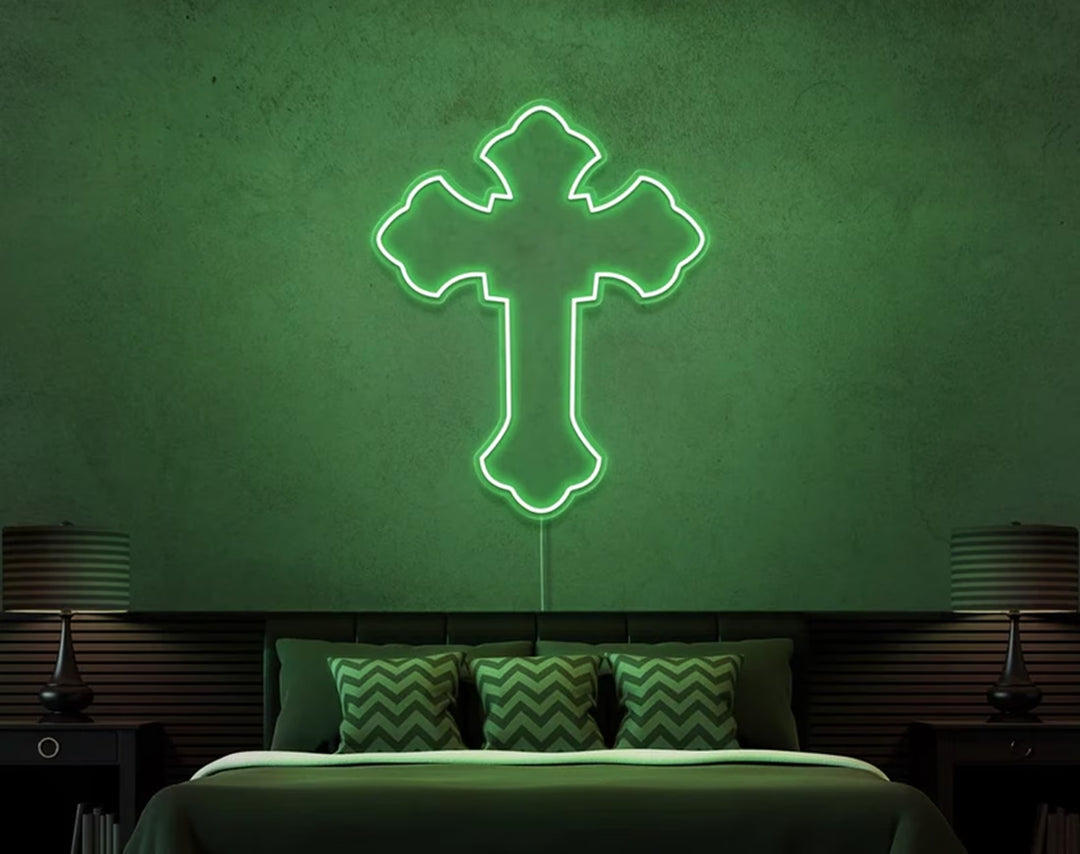 Tupac Cross Easter Neon Sign by manhattanneons.com – Elevate your Easter décor with this illuminated masterpiece.