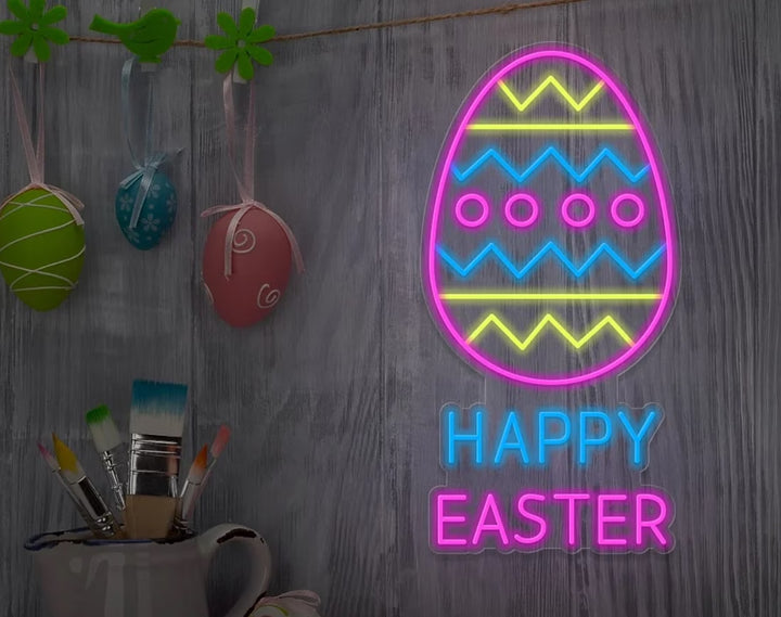 Easter Egg Easter Neon Sign by manhattanneons.com – Brighten your Easter with glowing egg designs.