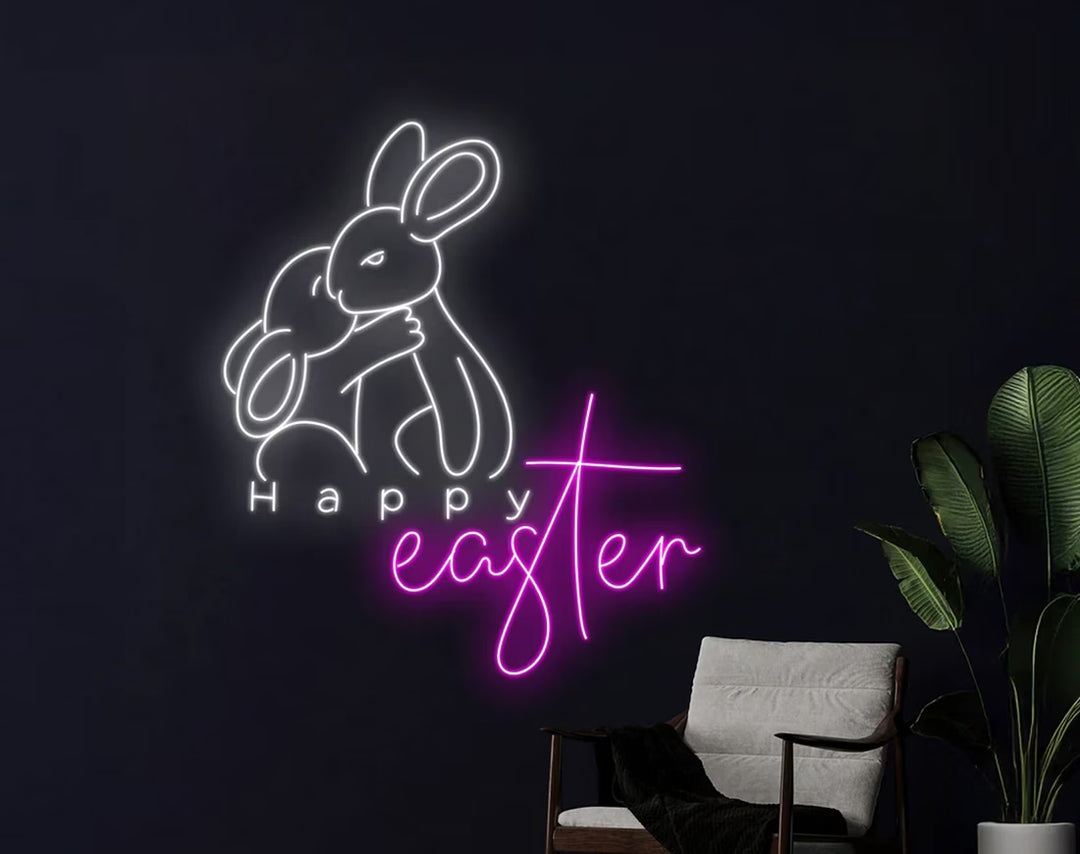 Happy Easter Neon Sign Wall Decor by manhattanneons.com – A glowing Easter-themed wall decor.