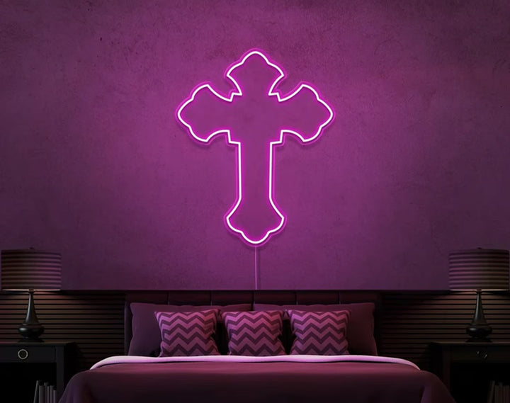 Tupac Cross Easter Neon Sign by manhattanneons.com – Elevate your Easter décor with this illuminated masterpiece.