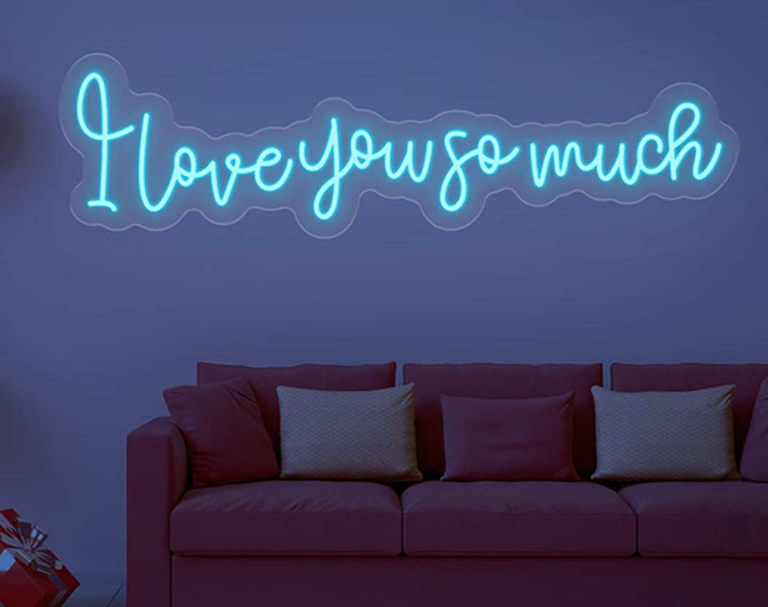 I Love You So Much Valentine's Day Neon Sign by manhattanneons.com – A sweet declaration of love in neon.