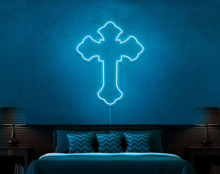 Tupac Cross Easter Neon Sign by manhattanneons.com – Elevate your Easter décor with this illuminated masterpiece.