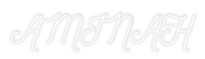 Customized Neon Sign: AMINAH