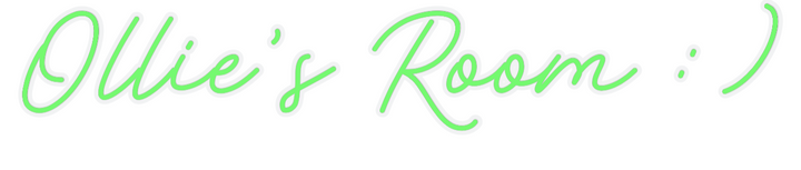 Customized Neon Sign: Ollie’s Room ...