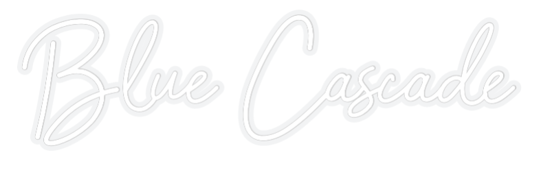 Customized Neon Sign: Blue Cascade