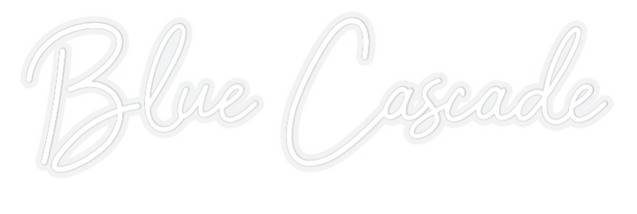 Customized Neon Sign: Blue Cascade