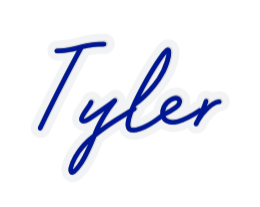 Customized Neon Sign: Tyler