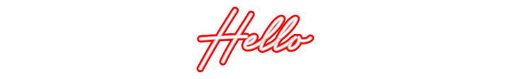 Customized Neon Sign: Hello