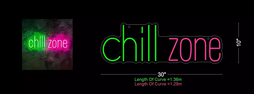 Chill Zone Neon Sign - The ultimate vibecheck - ManhattanNeons