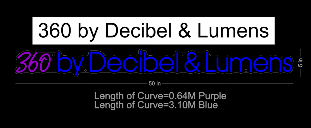 Custom Neon sign for Decibel and Lumens