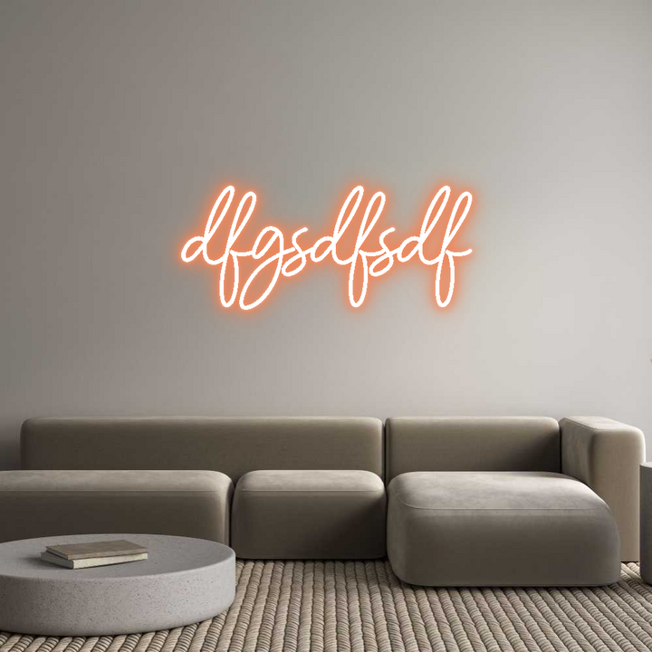 Customized Neon Sign: dfgsdfsdf