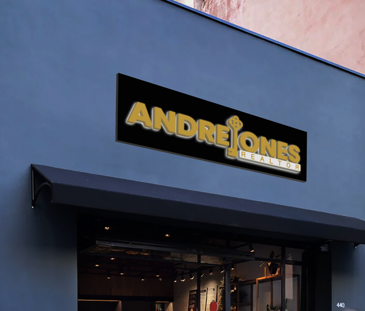 3D Acrylic Doublelit Sign for Andre Jones