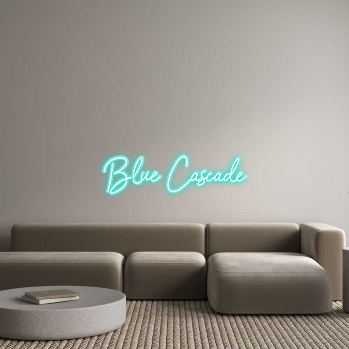 Customized Neon Sign: Blue Cascade