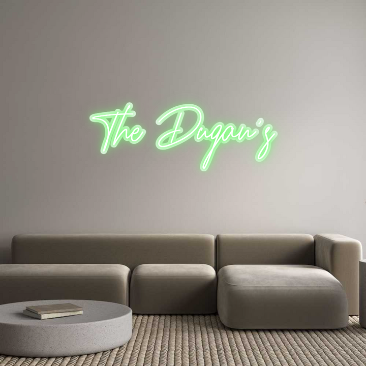 Customized Neon Sign: The Dugan's