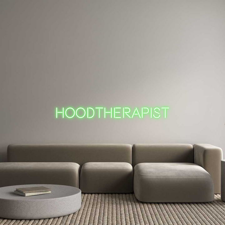 Customized Neon Sign: HOODTHERAPIST