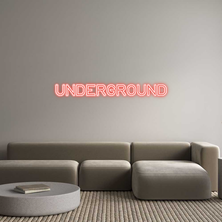 Customized Neon Sign: UNDERGROUND