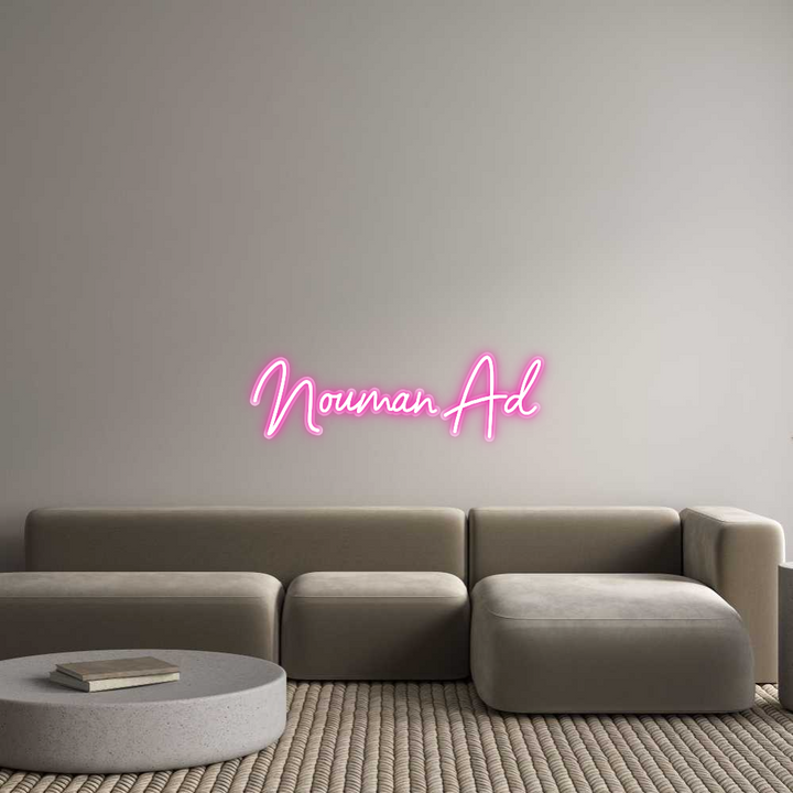 Customized Neon Sign: Nouman Ad