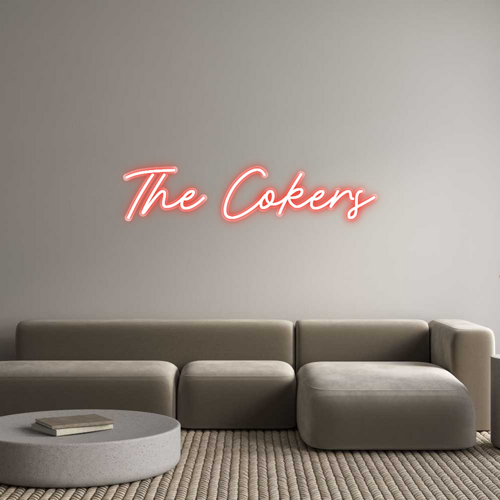 Customized Neon Sign: The Cokers