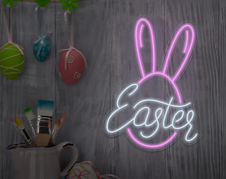 Bunny Easter Neon Sign by manhattanneons.com – A fun and festive addition to your Easter setup.